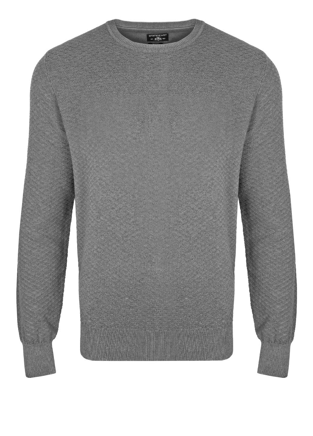 Серый демисезонный мужской свитер джемпер джемпер State of Art