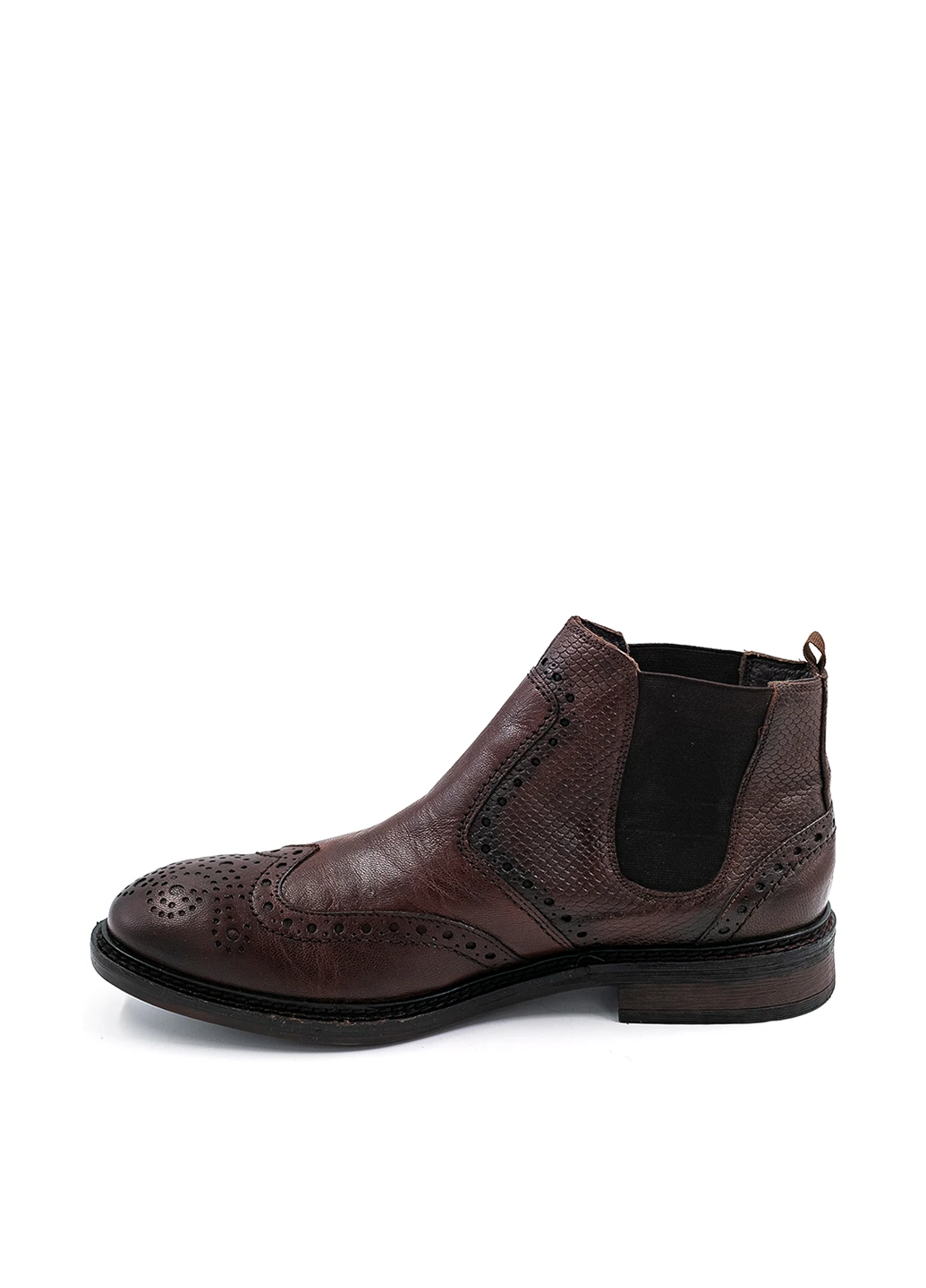 Темно-коричневые осенние ботинки броги Kaporal