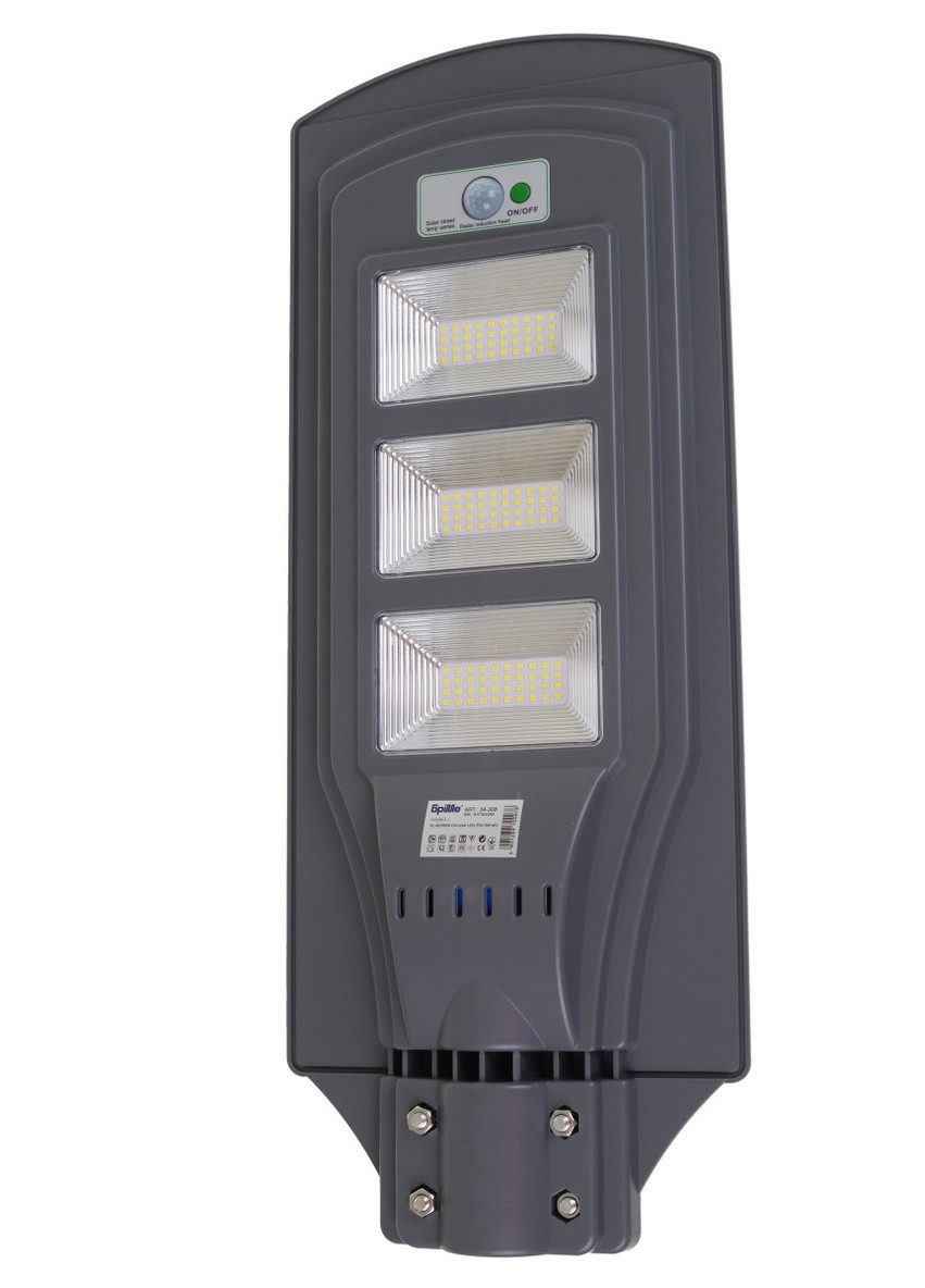 Светильник консольный с солнечной батареей и датчиком движения на столб LED IP54 HL-602/60W CW solar RM+MV Brille (253893094)