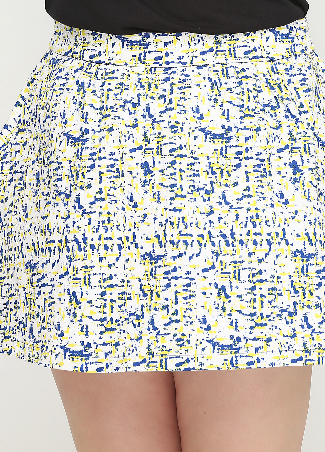 Белая кэжуал с геометрическим узором юбка Mark клешированная