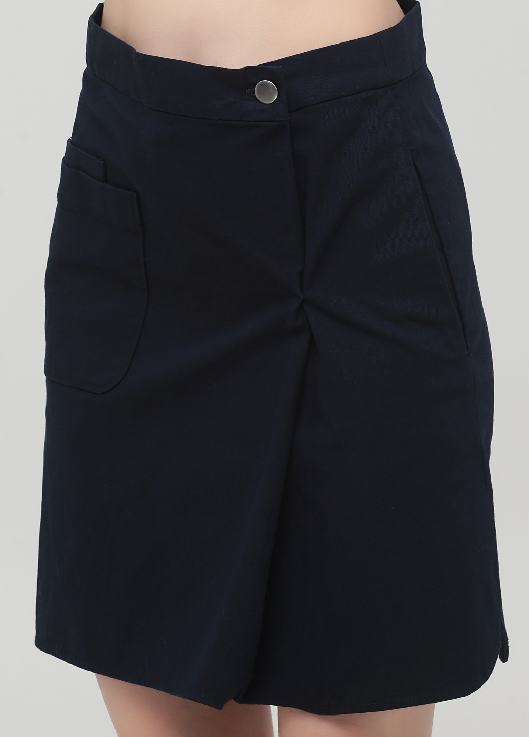 Темно-синяя кэжуал однотонная юбка Cos а-силуэта (трапеция)