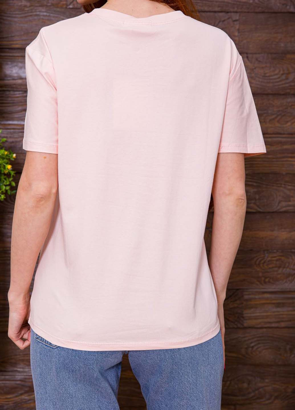Персиковая летняя футболка Ager