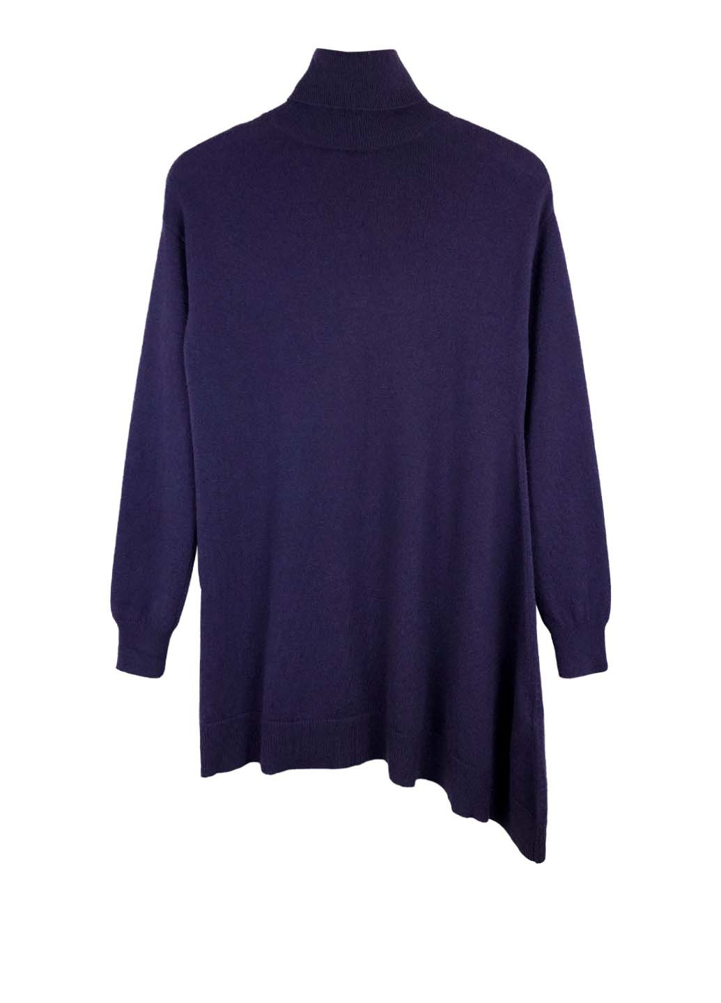 Фіолетовий зимовий подовжений светр-гольф Stefanel