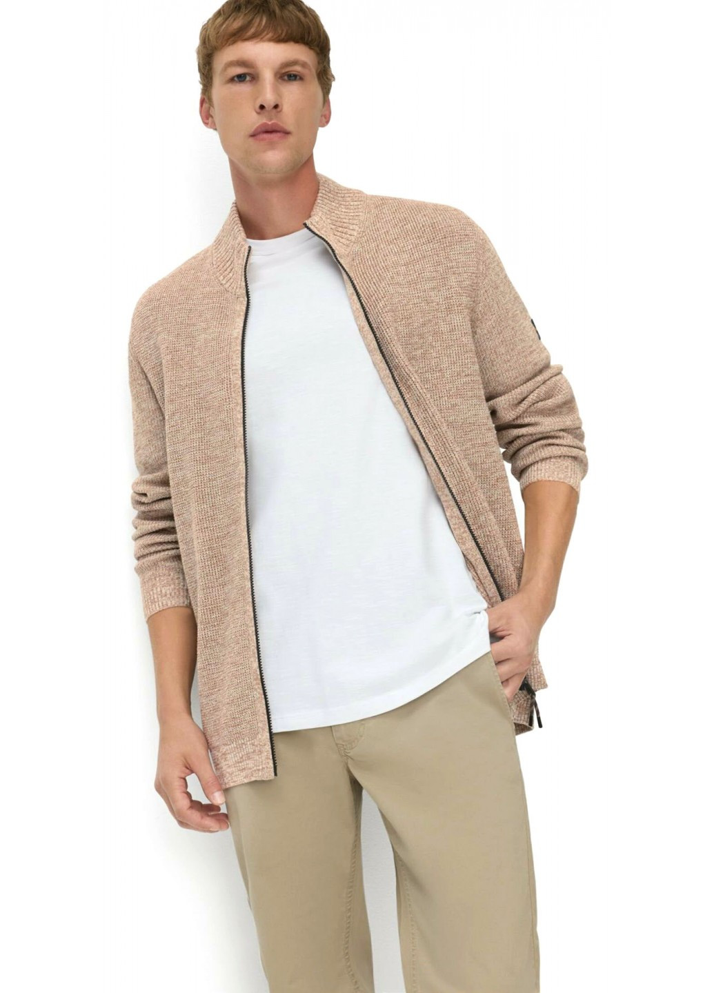 Бежевый демисезонный кардиган Camel Active