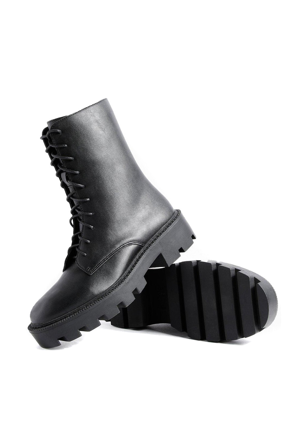 Осенние ботинки берцы Boohoo со шнуровкой из искусственной кожи