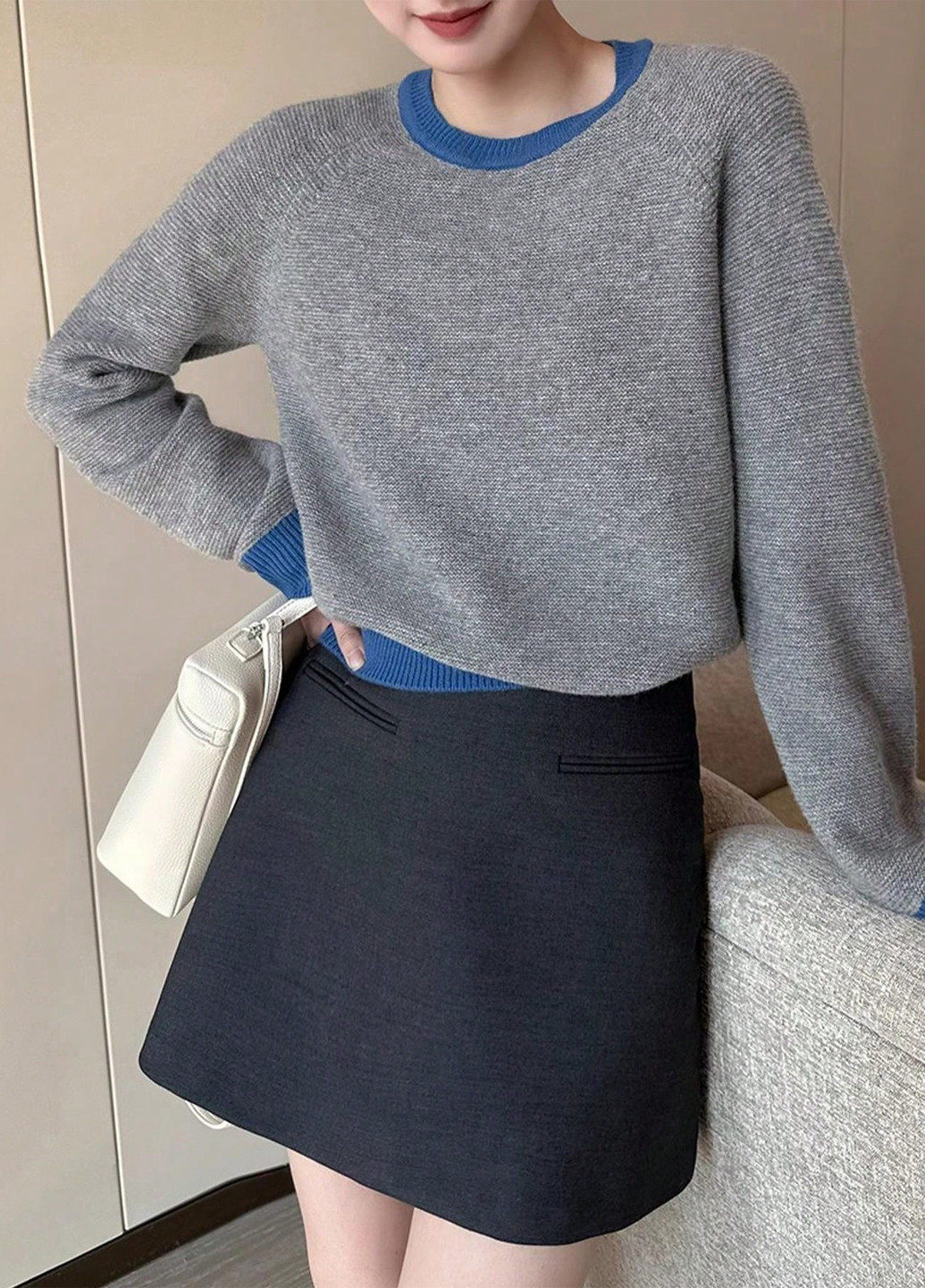 Серый демисезонный джемпер джемпер SHEIN