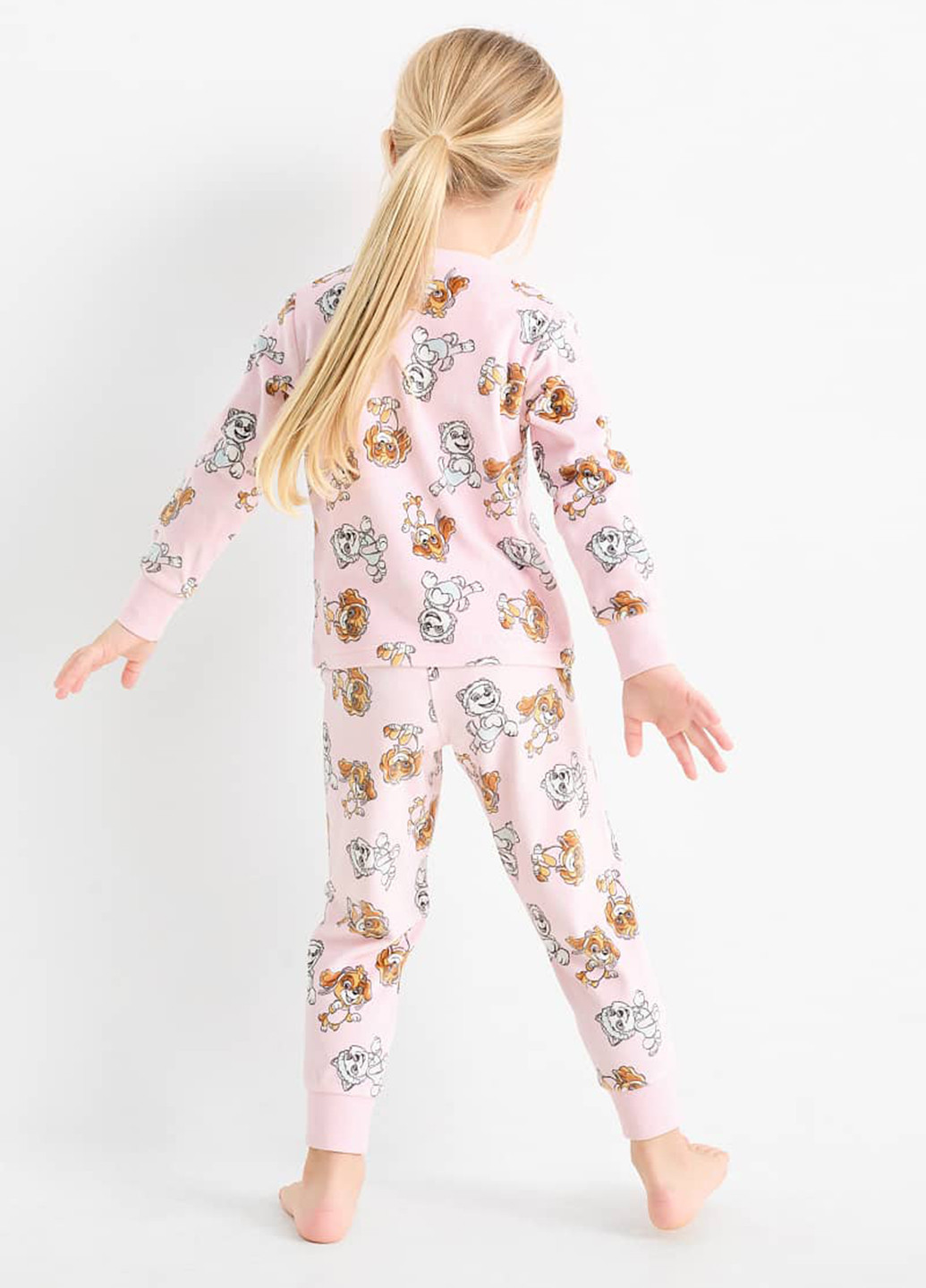 Светло-розовая всесезон пижама (лонгслив, брюки) лонгслив + брюки C&A