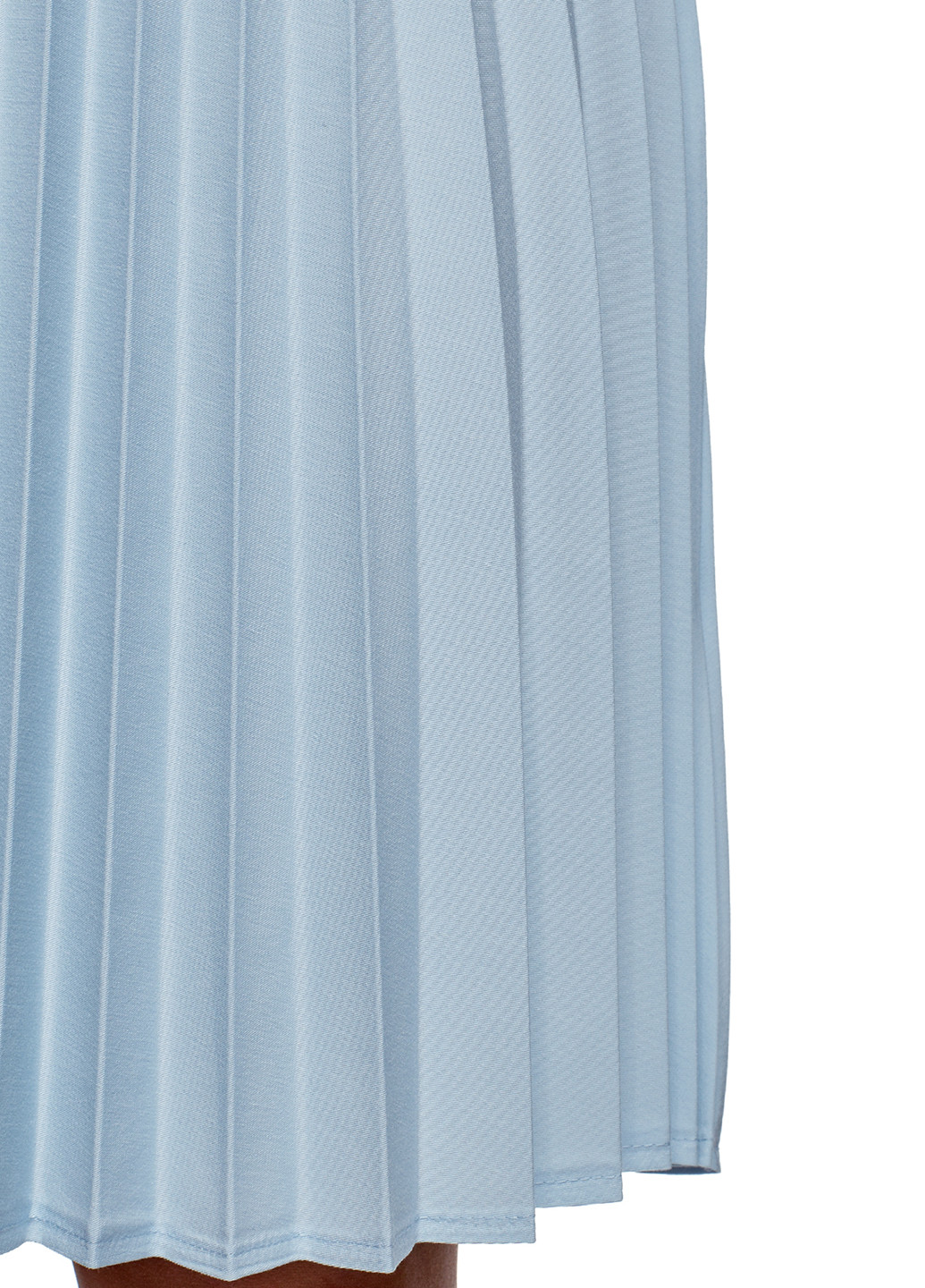 Светло-голубая кэжуал однотонная юбка Oodji миди