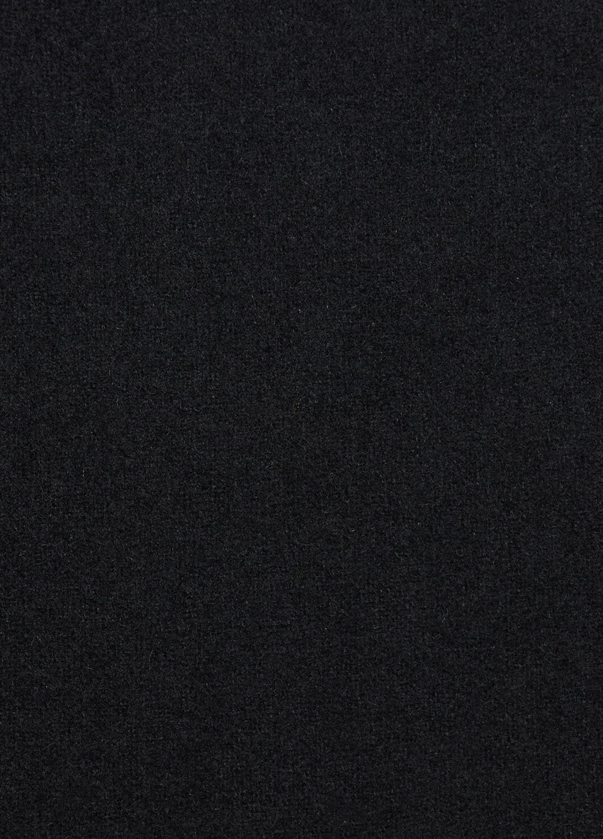 Чорний демісезонний двобортний чорний однотонний костюм 10446 Yarmich