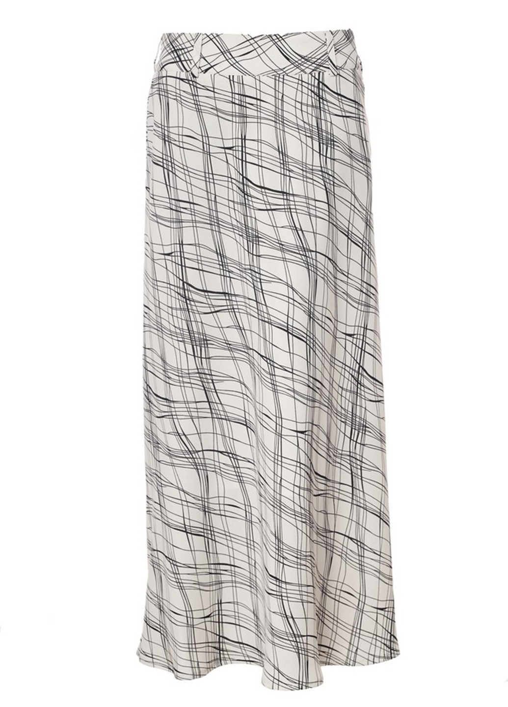 Белая кэжуал с абстрактным узором юбка MiNiMax а-силуэта (трапеция)