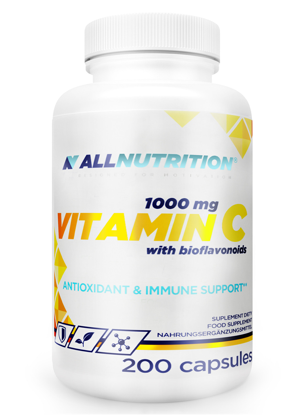 Вітамін С для підвищення імунітету Vitamin C With bioflavonoids 1000mg - 200caps Allnutrition (244701412)