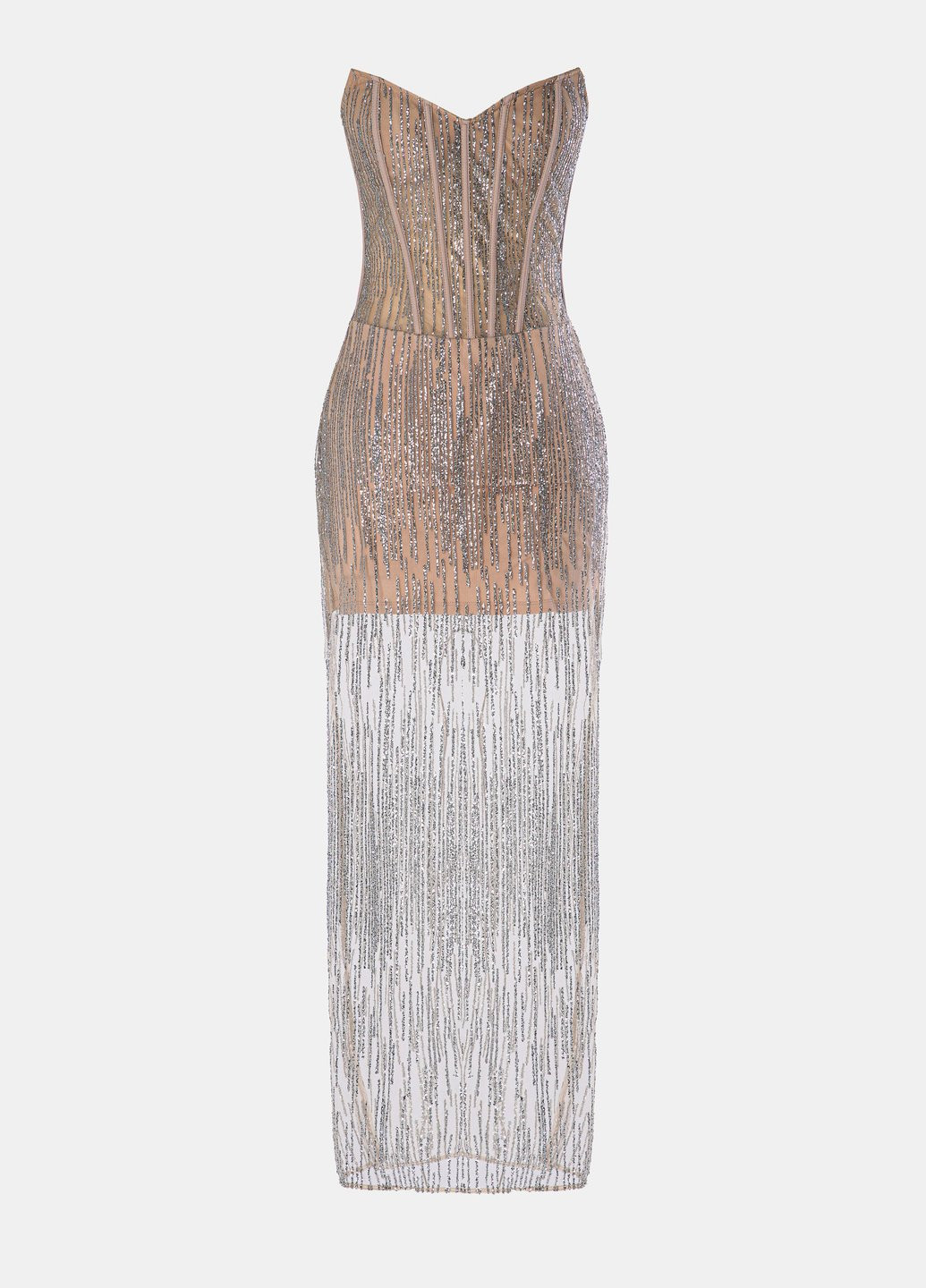 Бежева святковий, коктейльна сукня з відкритими плечима Gepur однотонна