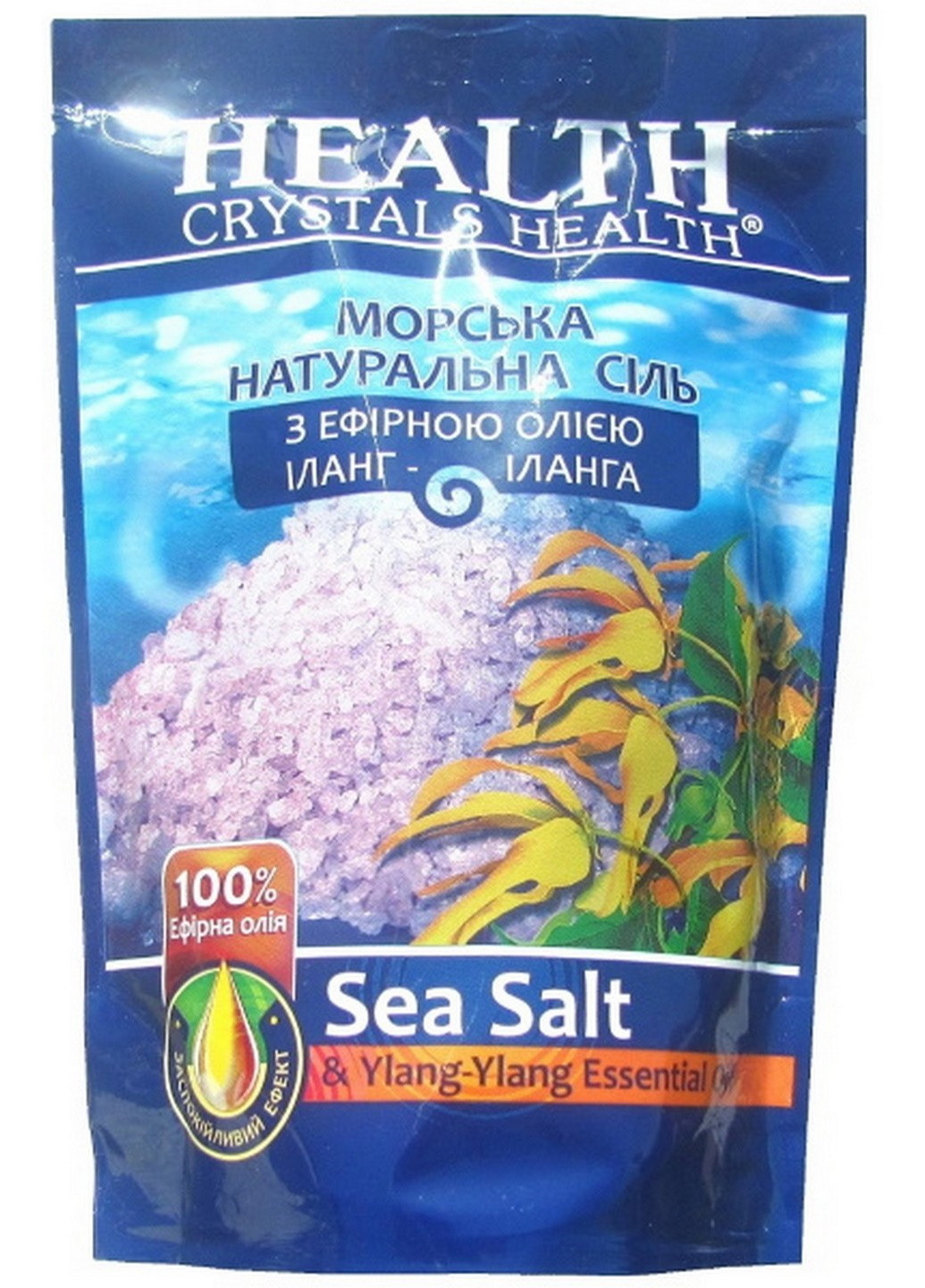 Сіль морька натуральна для ванни 500 г "Іланг-Іланг" Crystals Health (224999841)