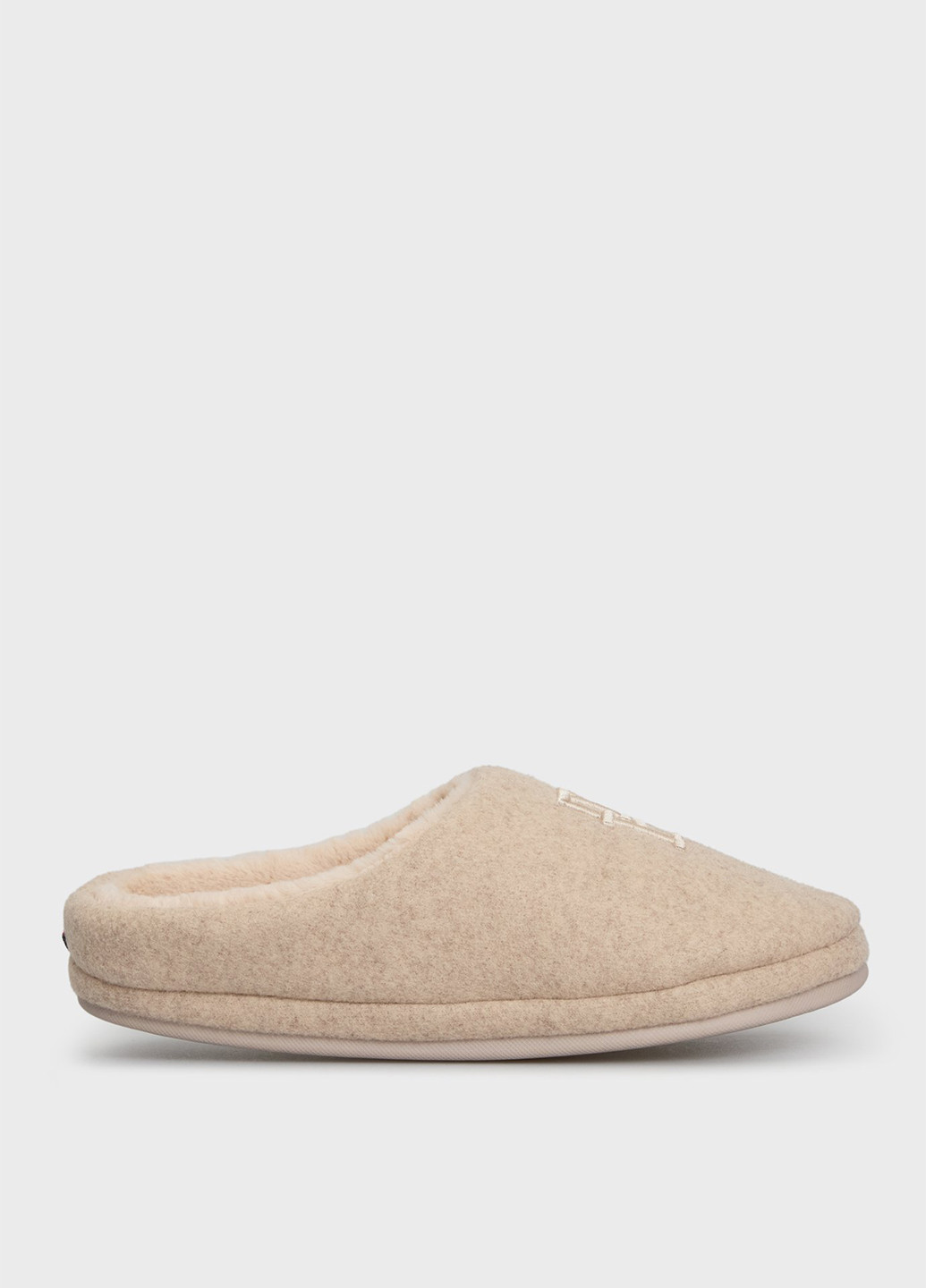 Бежевые тапочки Tommy Hilfiger с вышивкой, с логотипом