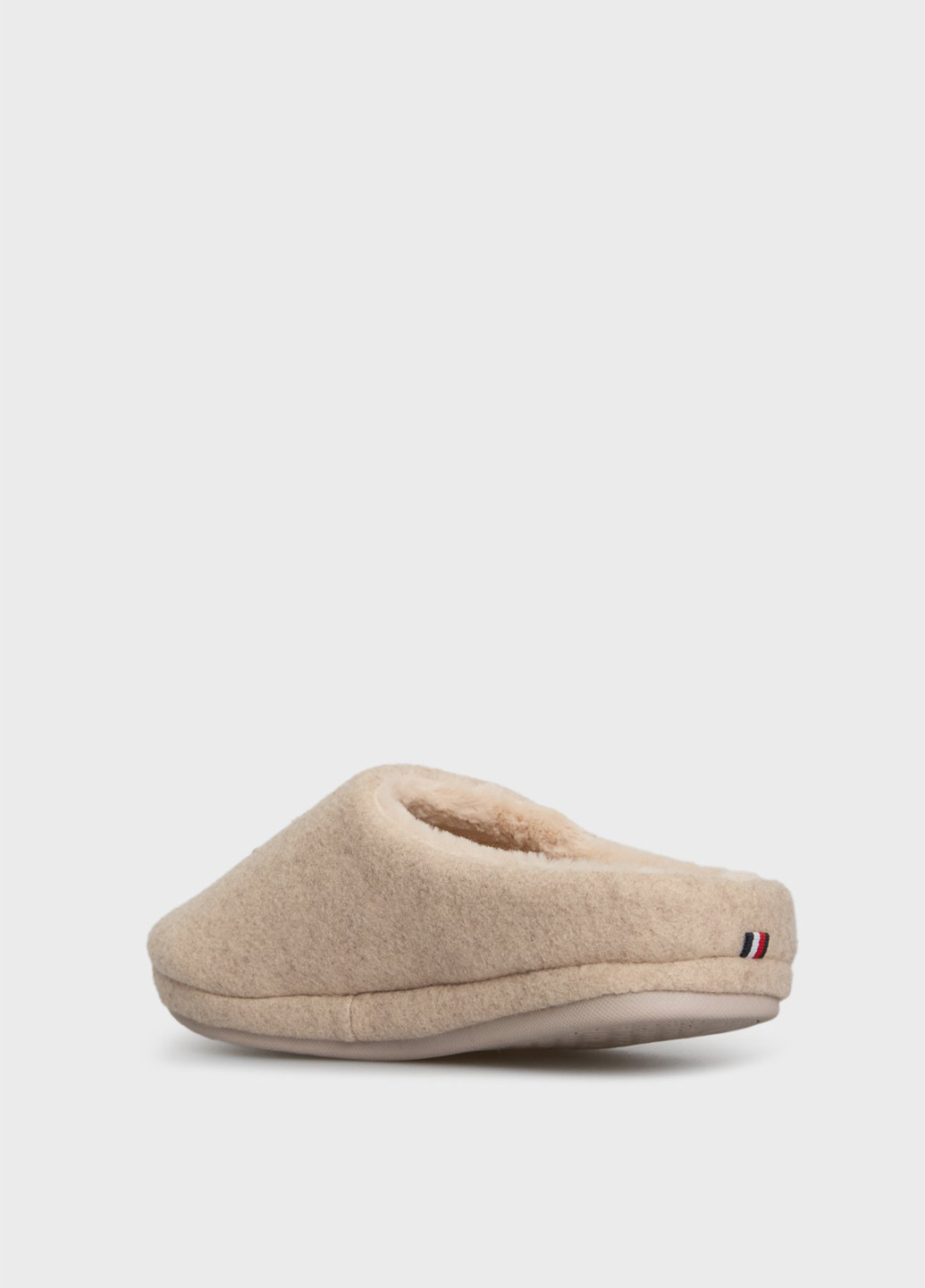 Бежевые тапочки Tommy Hilfiger с вышивкой, с логотипом