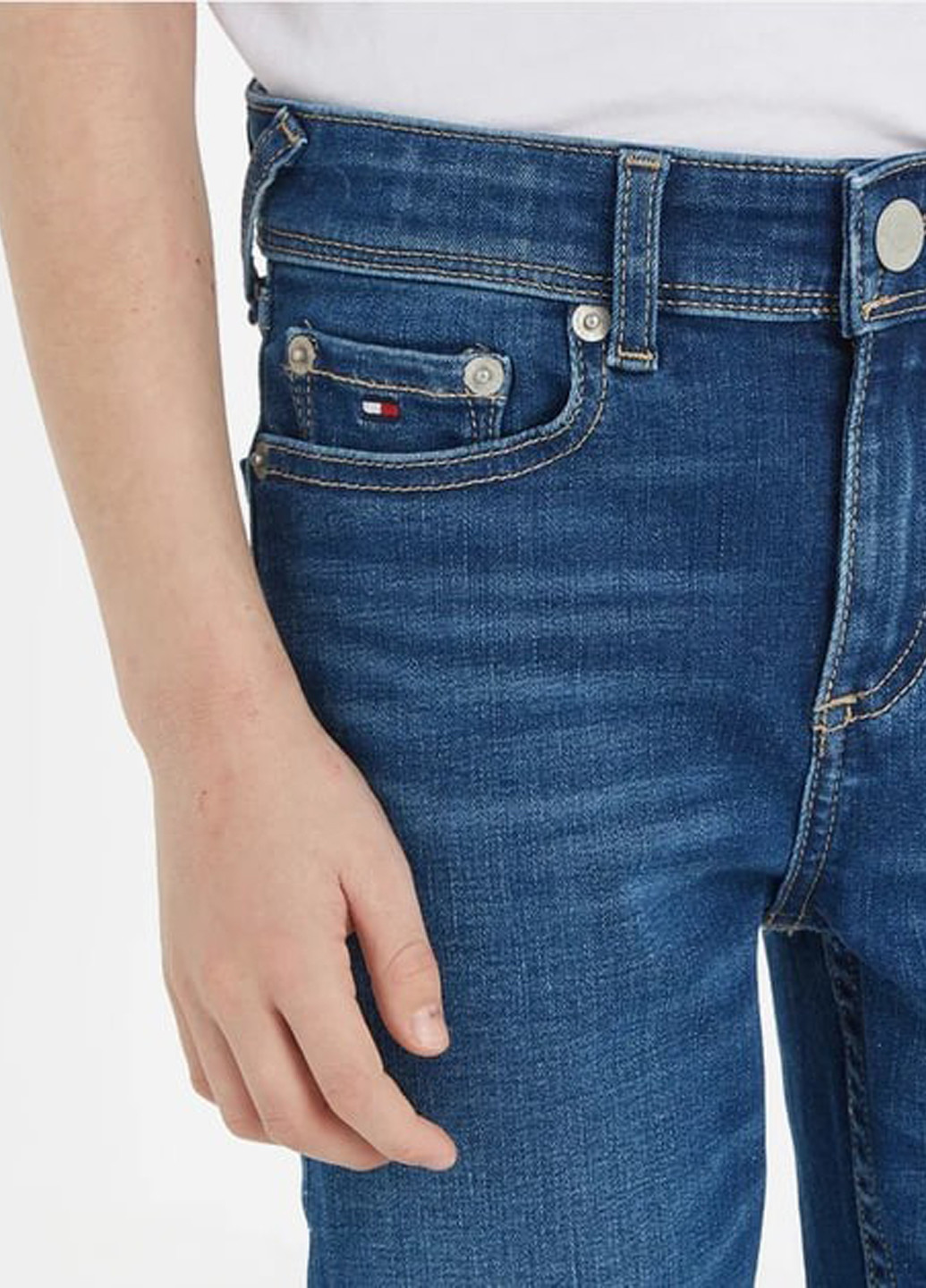 Синие демисезонные слим джинсы Tommy Hilfiger