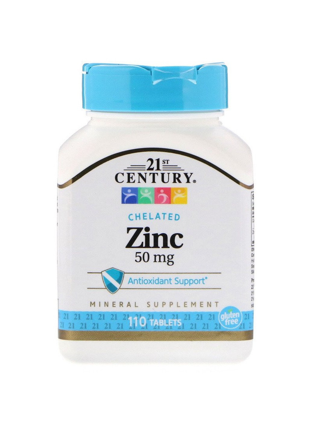 Цинк хелат Chelated Zinc 50 mg (110 таб) 21 століття центурі 21st Century (255408911)