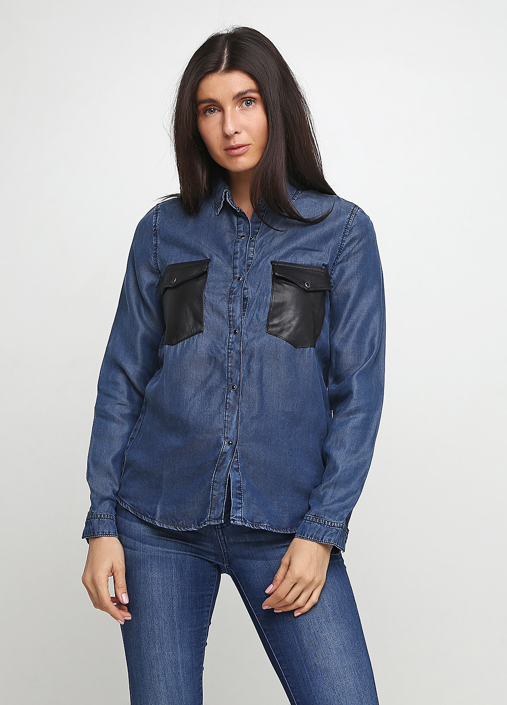 Цветная кэжуал рубашка однотонная Cimarron