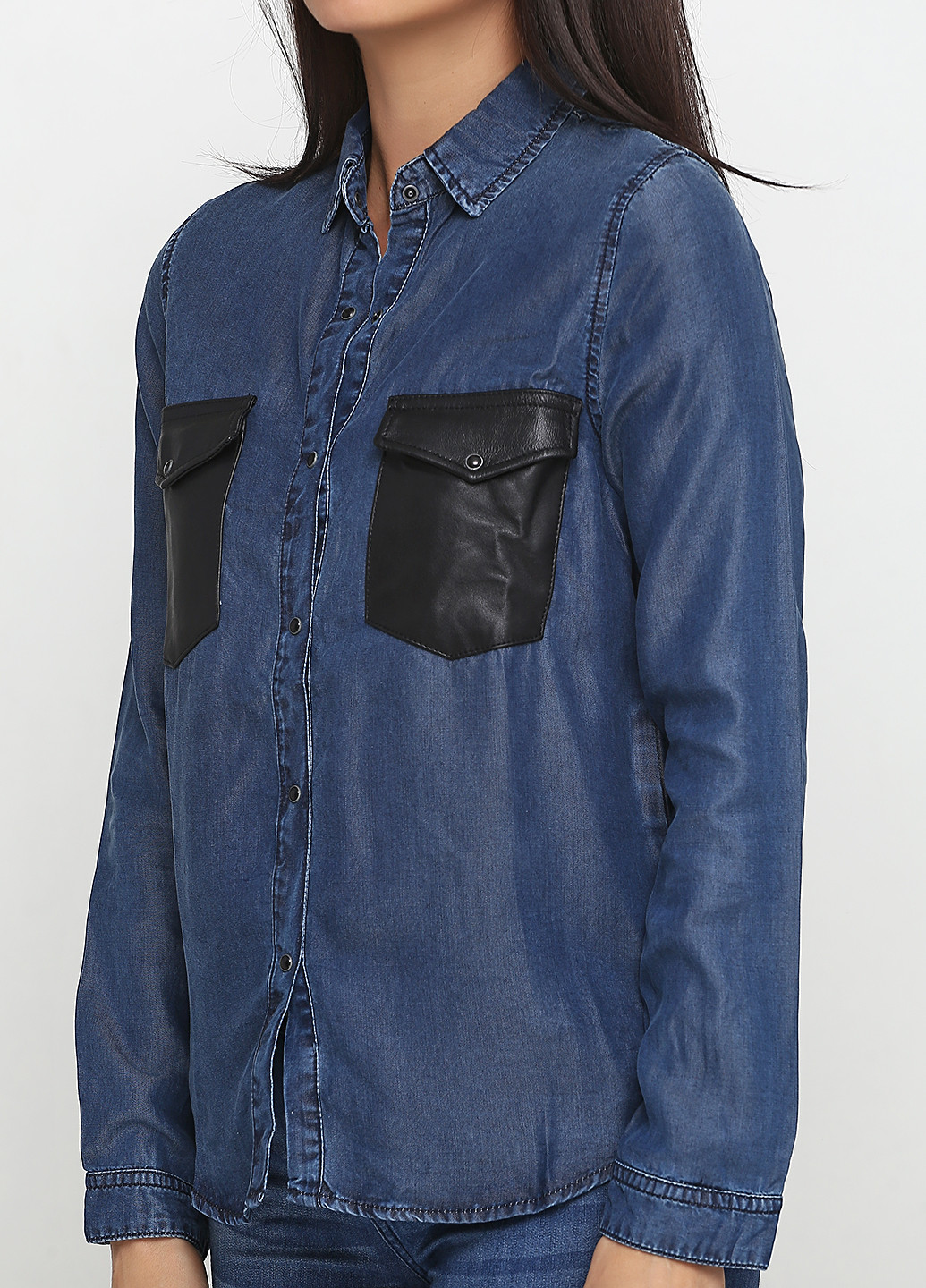 Цветная кэжуал рубашка однотонная Cimarron