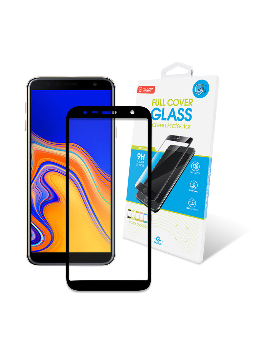 Защитное стекло Full Glue для Samsung J4+ (J415) (черное) Global Full Glue для Samsung J4+ (J415) (черное) (132540154)
