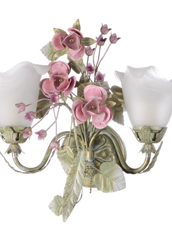 Бра настінне накладне з двома плафонами флористика BKL-502W/2 Brille (253894608)