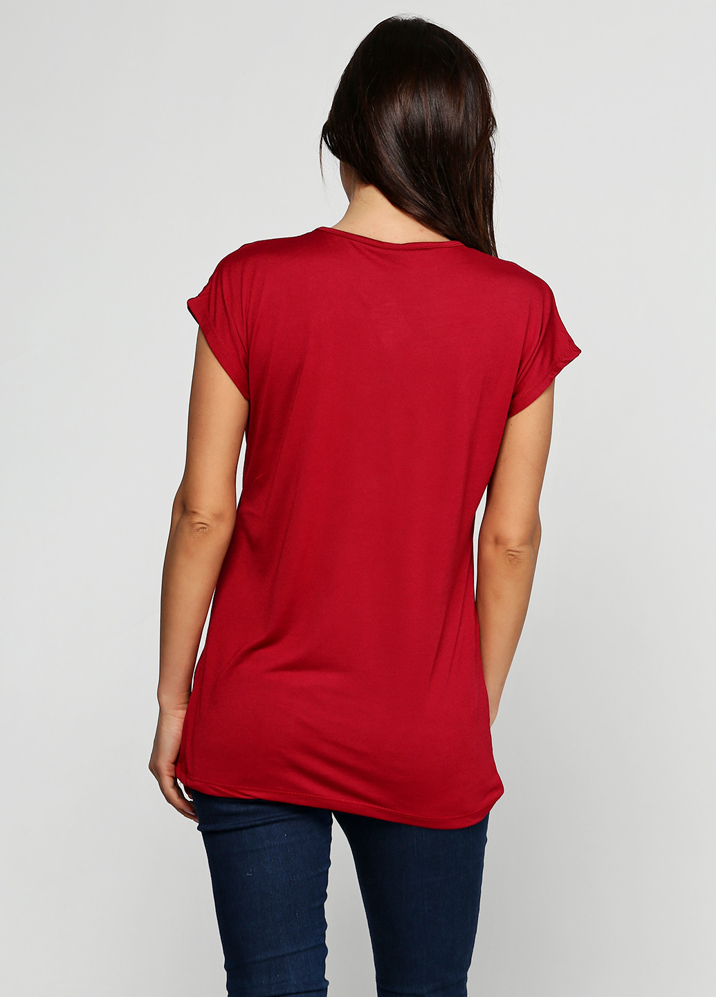 Темно-красная летняя футболка Bir Kim
