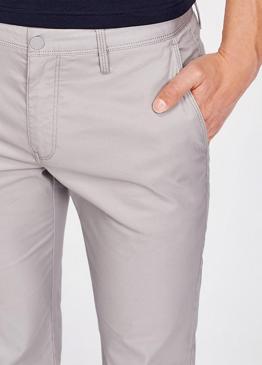 Светло-серые кэжуал демисезонные прямые брюки Jack & Jones