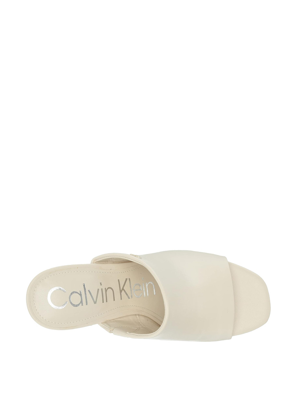 Белые шлепанцы Calvin Klein с логотипом