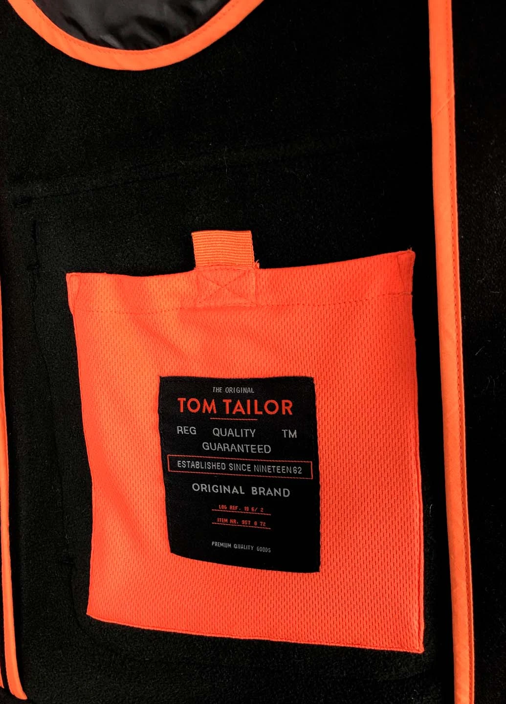 Чорне демісезонне Чоловіче пальто-даффлоак Tom Tailor