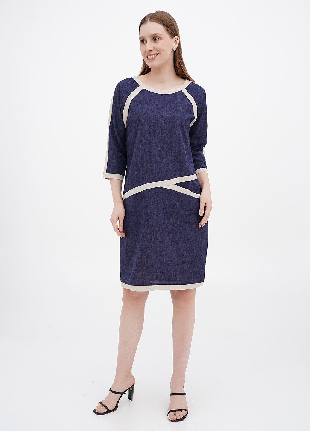 Темно-синее кэжуал платье Laura Bettini однотонное