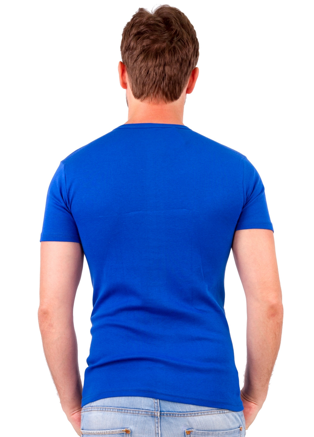 Синяя футболка мужская Наталюкс 21-1332