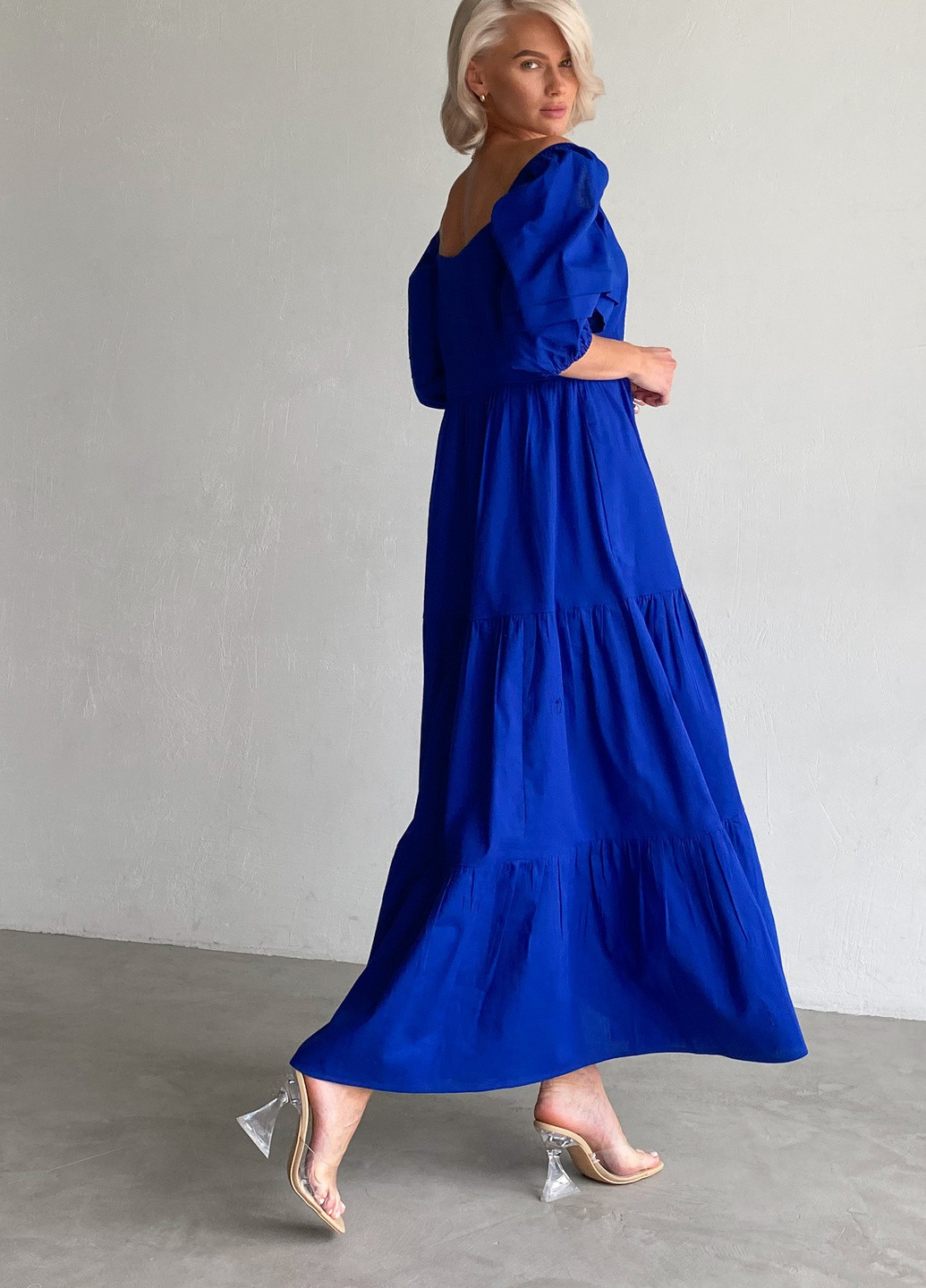 Синее платье Nenka с орнаментом