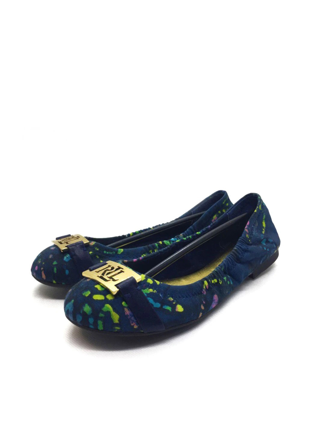 Жіночі балетки Ralph Lauren | сині абстрактні пряжка текстиль (298550434)