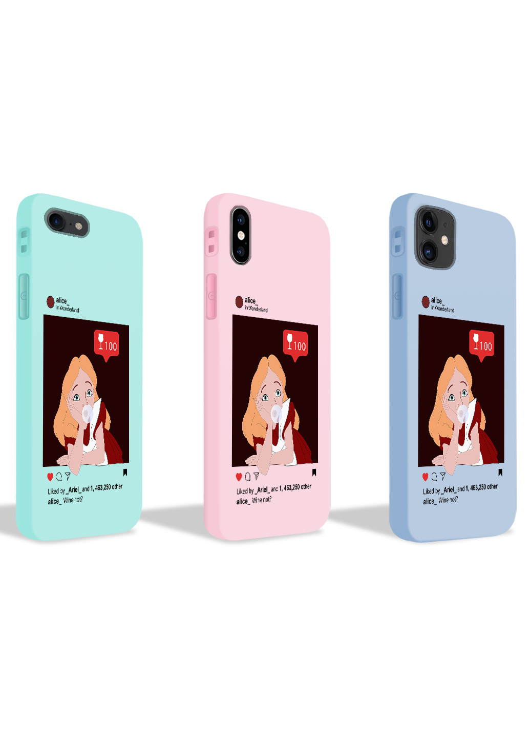 Чехол силиконовый Apple Iphone 8 Алиса с жвачкой Дисней (Alice in Wonderland Disney) (6151-1433) MobiPrint (219778174)