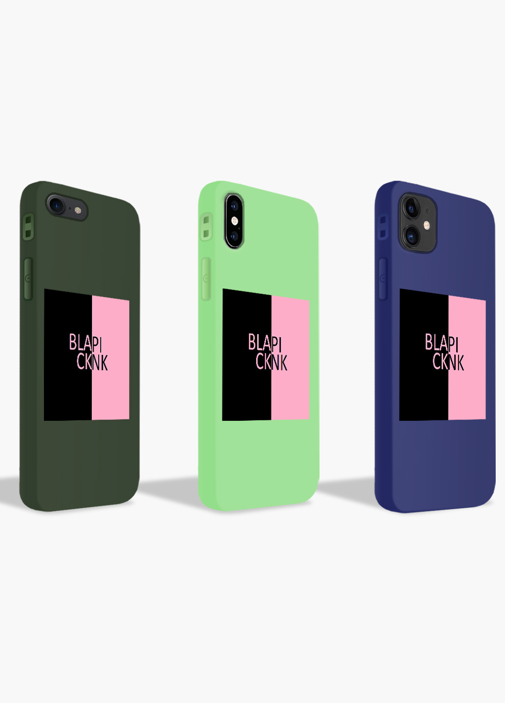 Чехол силиконовый Apple Iphone X Блэк Пинк (BlackPink) Белый (6129-1345) MobiPrint (219487585)