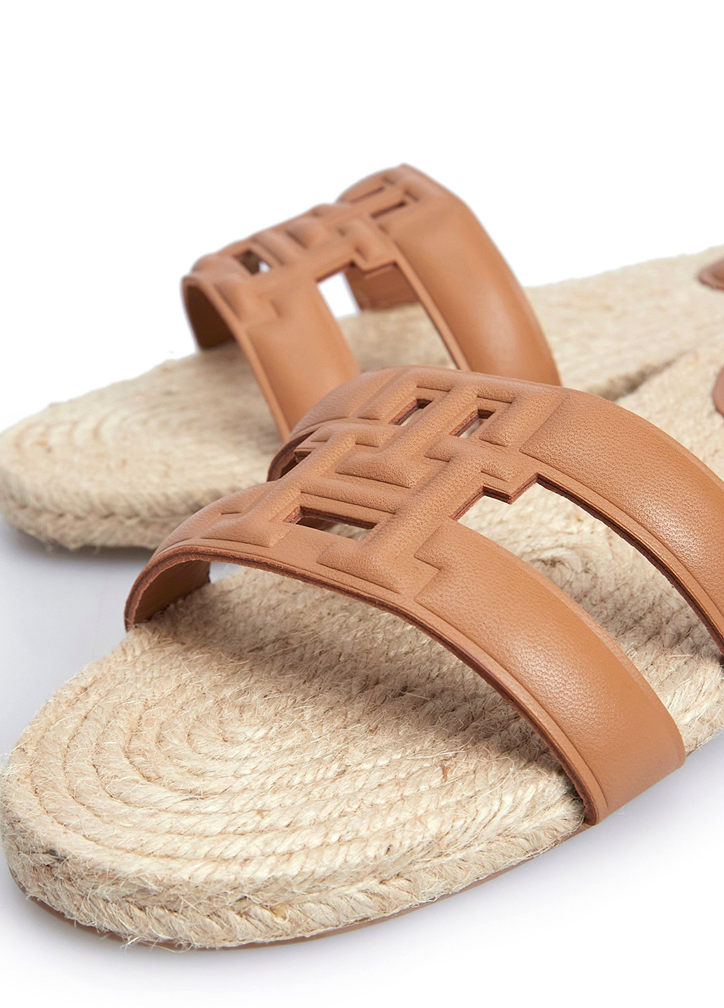 Коричневые шлепанцы Tommy Hilfiger с тиснением, с логотипом