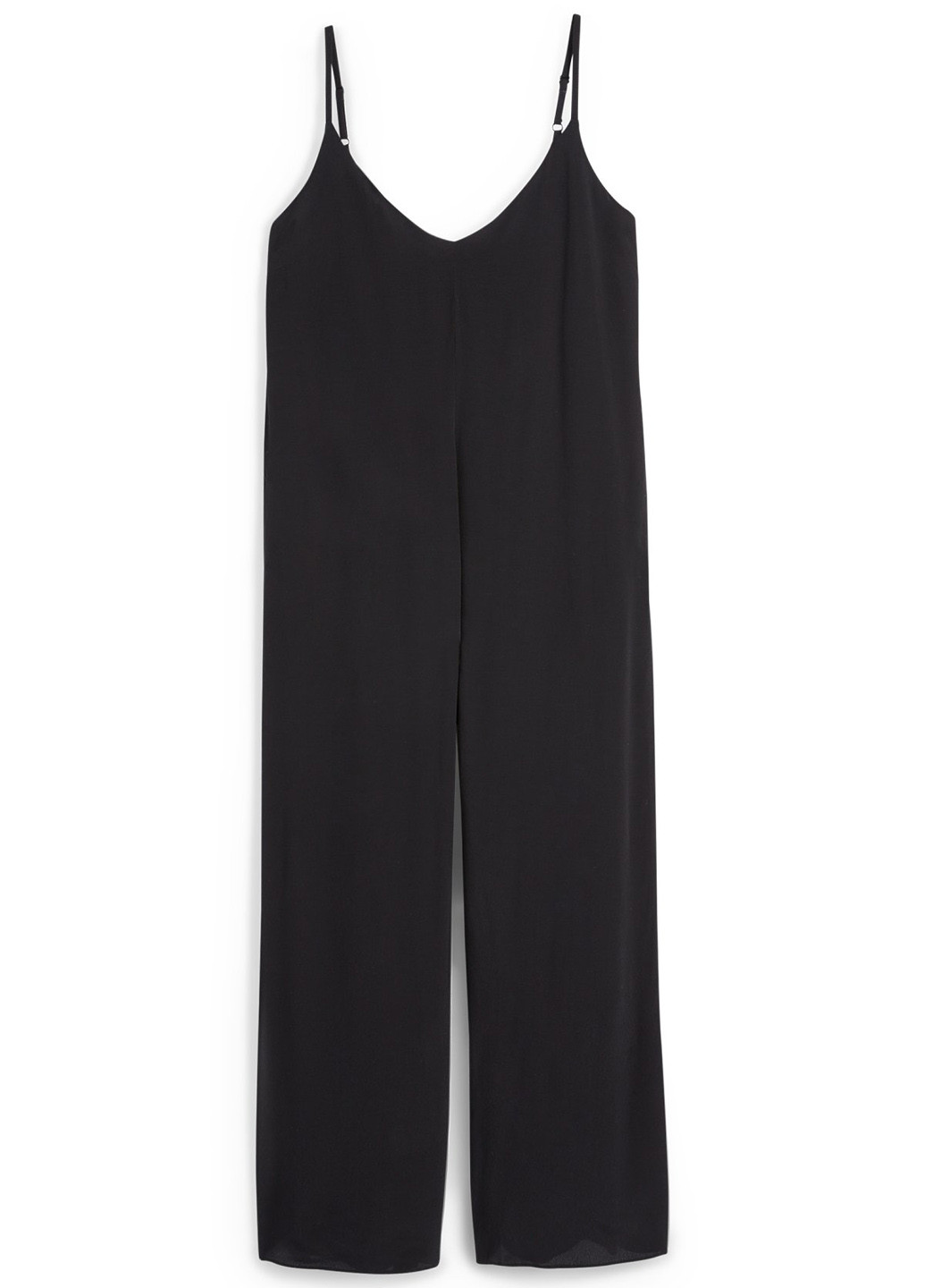 Комбинезон C&A комбинезон-брюки однотонный чёрный кэжуал вискоза