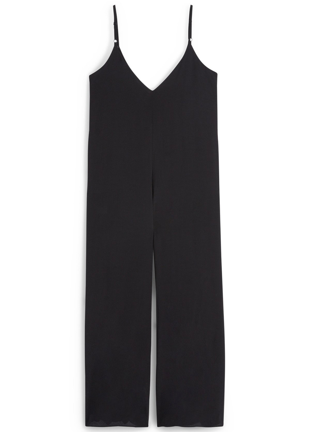 Комбинезон C&A комбинезон-брюки однотонный чёрный кэжуал вискоза