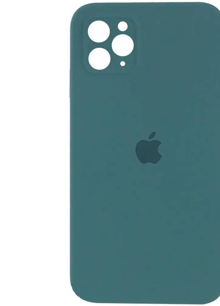 Силіконовий Чохол Накладка з Квадратними Бортиками Silicone Case для iPhone 11 Pro Max Pine Green No Brand (254255664)
