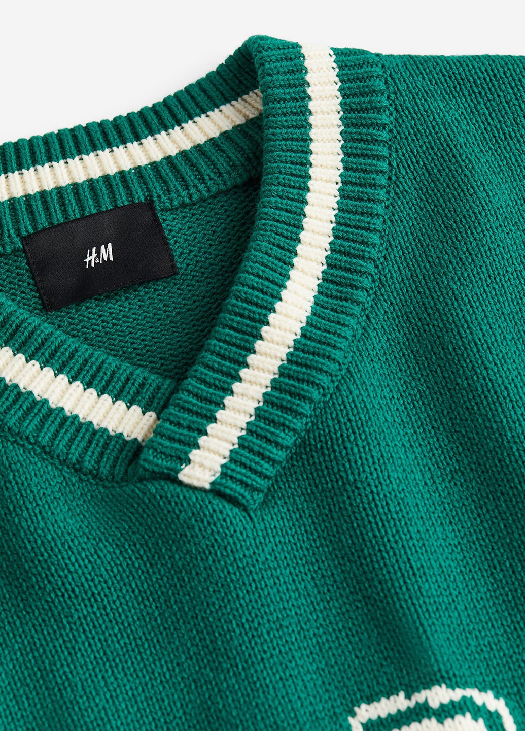 Зеленый зимний пуловер пуловер H&M