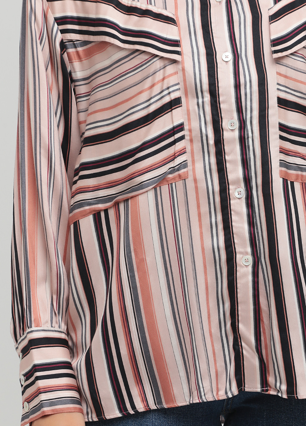 Комбинированная демисезонная блуза Massimo Dutti