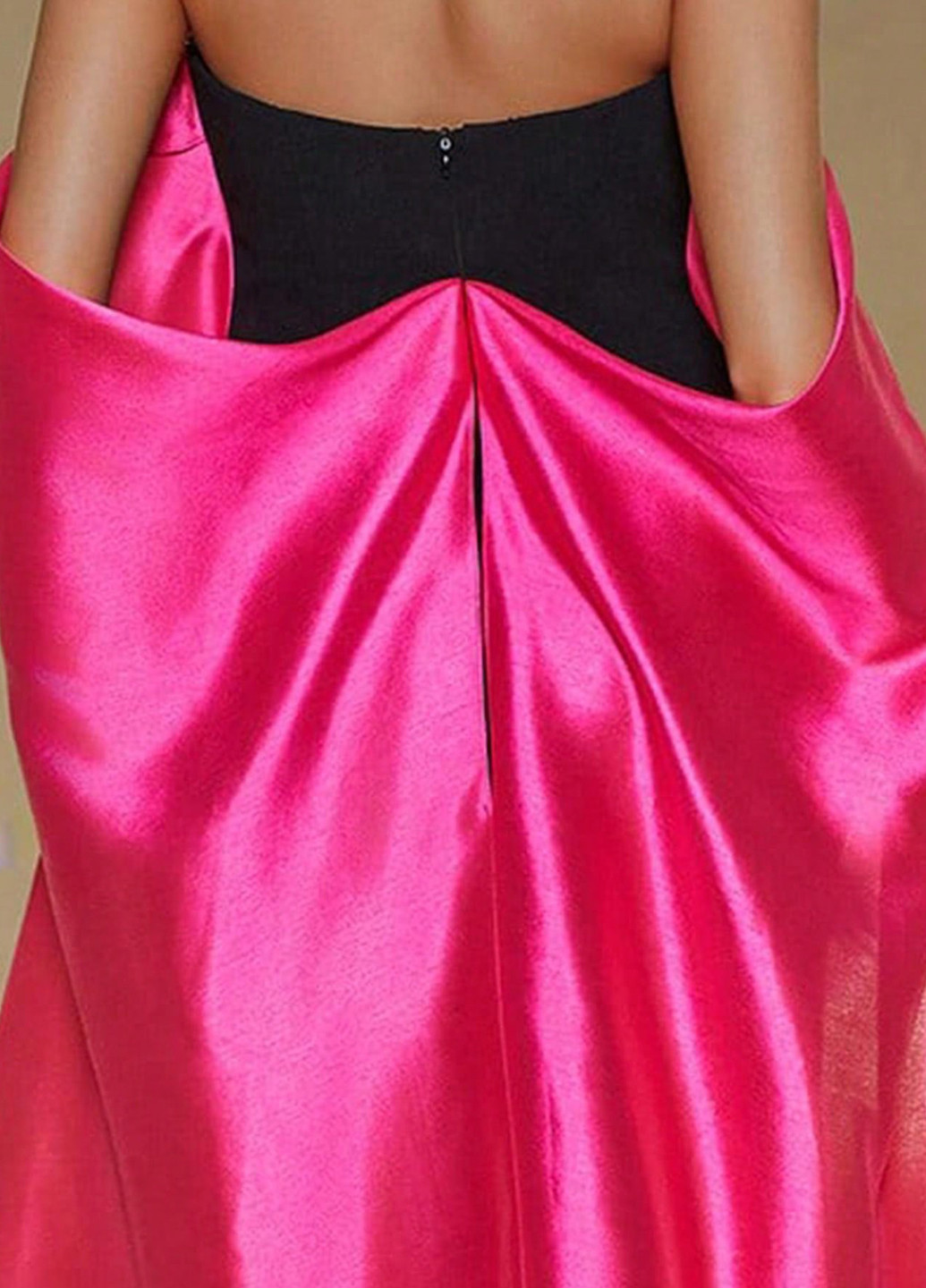 Комбинированное праздничный, вечернее платье со шлейфом, с открытыми плечами SHEIN колор блок