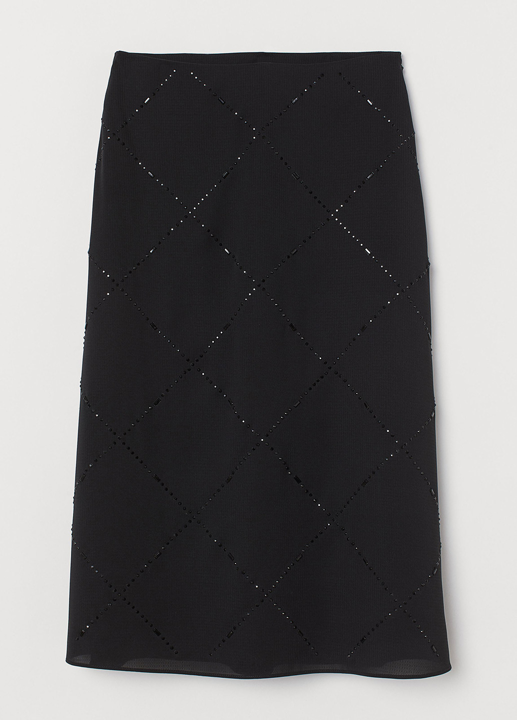 Черная офисная, кэжуал однотонная юбка H&M