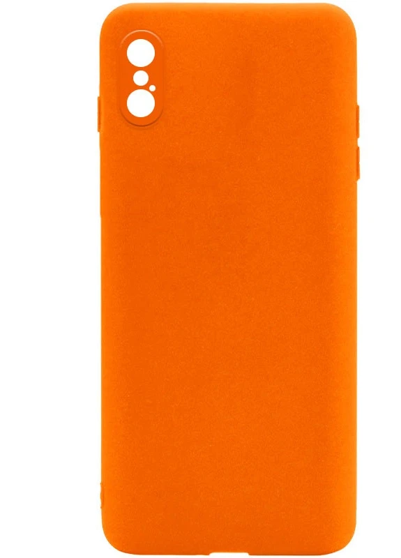 Силиконовый чехол Candy Full Camera для Apple iPhone XS Max (6.5') Оранжевый / Orange (is_00000043693_8) Epik (229727688)