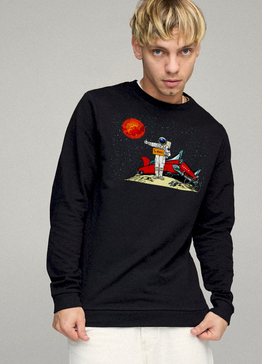 Черный свитшот мужской basic /no flis/ YAPPI рисунок (251424334)