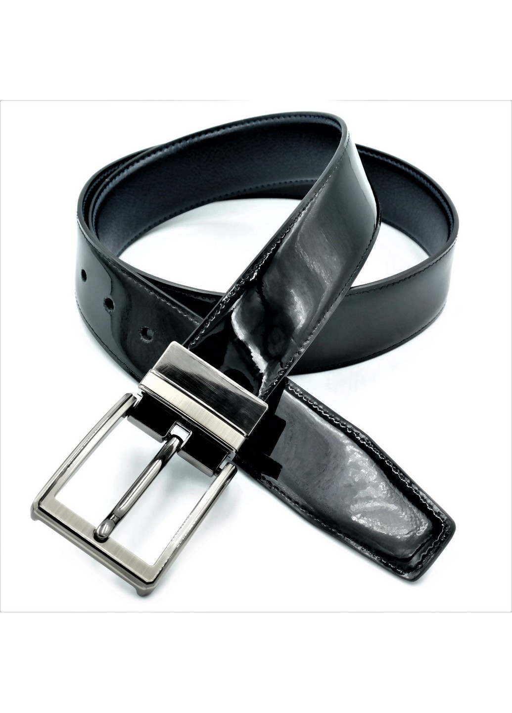 Двосторонній шкіряний ремінь чоловічий 110-125х4 см Weatro (211364457)