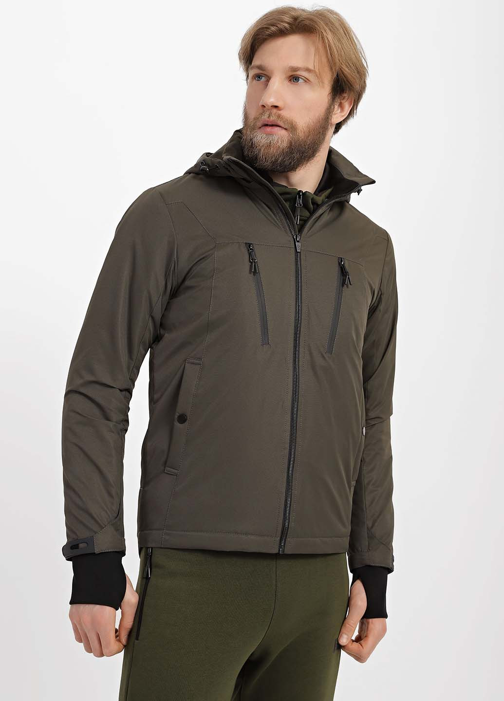 Оливковая (хаки) демисезонная куртка Braska V-1/319