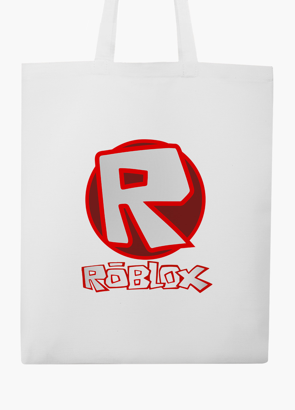 Эко сумка шоппер белая Роблокс (Roblox) (9227-1708-WT-2) экосумка шопер 41*35 см MobiPrint (219111112)