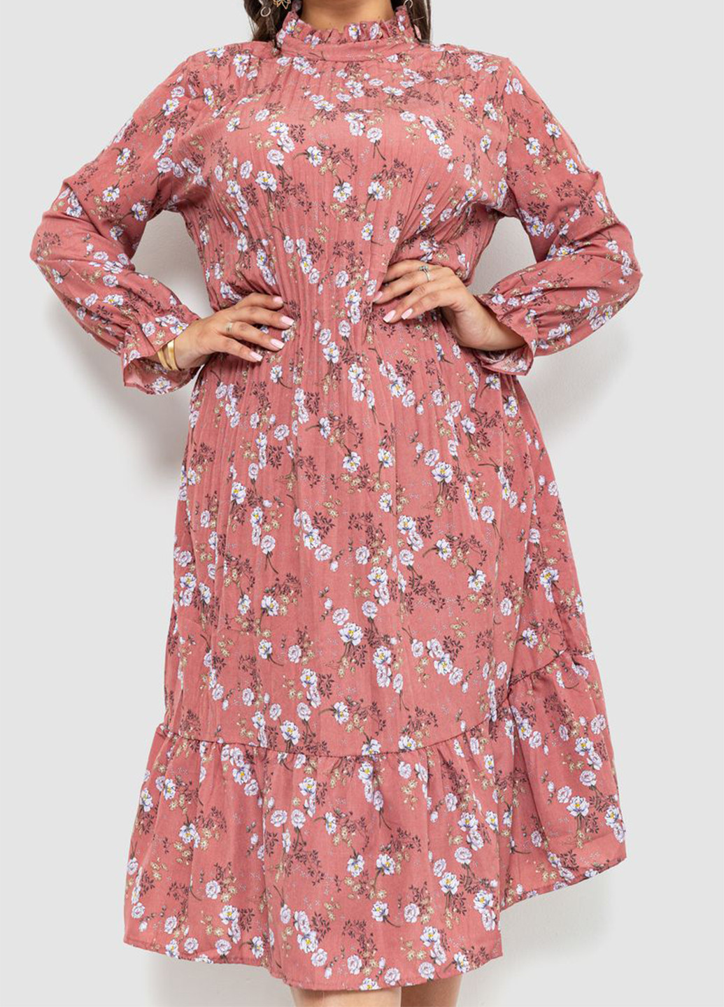 Сливовое кэжуал платье оверсайз Ager с цветочным принтом