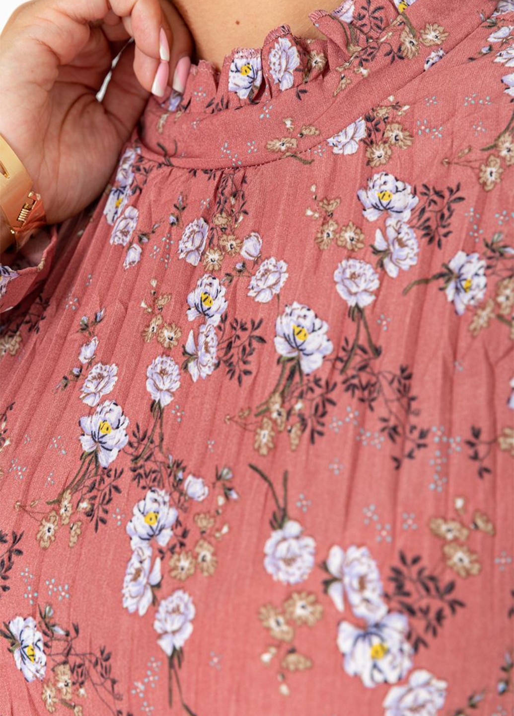 Сливовое кэжуал платье оверсайз Ager с цветочным принтом